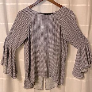 LC Lauren Conrad Blouse - Sz M - Blue/White